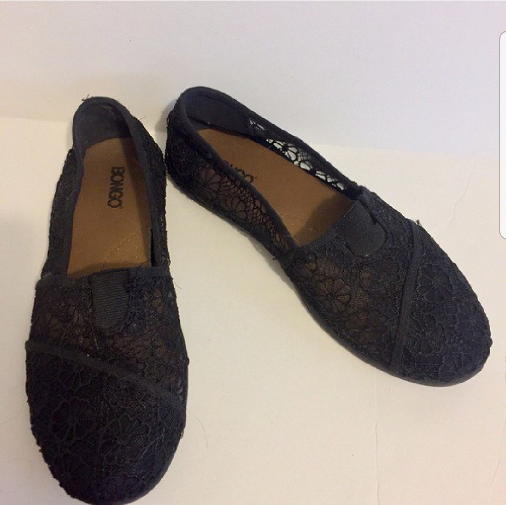 Black Lace Flats
